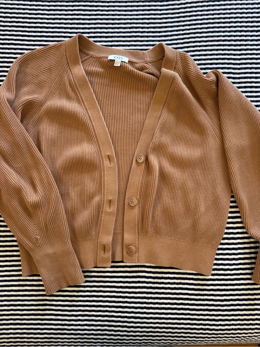 COS thick knit cardigan 100% cotton